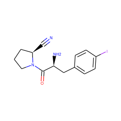 N#C[C@@H]1CCCN1C(=O)[C@@H](N)Cc1ccc(I)cc1 ZINC000013529826