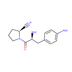 N#C[C@@H]1CCCN1C(=O)[C@@H](N)Cc1ccc(N)cc1 ZINC000103242337