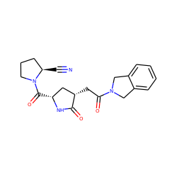 N#C[C@@H]1CCCN1C(=O)[C@@H]1C[C@H](CC(=O)N2Cc3ccccc3C2)C(=O)N1 ZINC000064553465