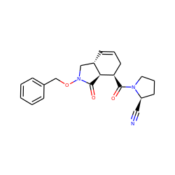 N#C[C@@H]1CCCN1C(=O)[C@@H]1CC=C[C@H]2CN(OCc3ccccc3)C(=O)[C@@H]21 ZINC000653873829