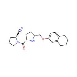 N#C[C@@H]1CCCN1C(=O)[C@@H]1CC[C@H](COc2ccc3c(c2)CCCC3)N1 ZINC000036310845