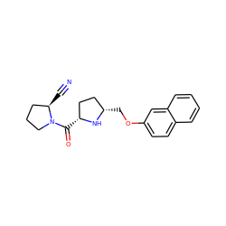 N#C[C@@H]1CCCN1C(=O)[C@@H]1CC[C@H](COc2ccc3ccccc3c2)N1 ZINC000036747697