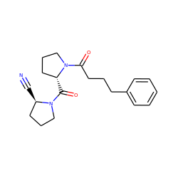 N#C[C@@H]1CCCN1C(=O)[C@@H]1CCCN1C(=O)CCCc1ccccc1 ZINC000013584669