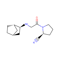 N#C[C@@H]1CCCN1C(=O)CN[C@H]1C[C@H]2CC[C@H]1C2 ZINC000137736944