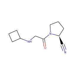 N#C[C@@H]1CCCN1C(=O)CNC1CCC1 ZINC000013522836