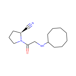 N#C[C@@H]1CCCN1C(=O)CNC1CCCCCCC1 ZINC000013522857