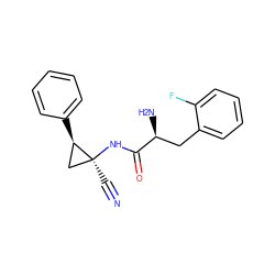 N#C[C@]1(NC(=O)[C@@H](N)Cc2ccccc2F)C[C@H]1c1ccccc1 ZINC000040979434