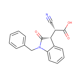 N#C[C@H](C(=O)O)[C@H]1C(=O)N(Cc2ccccc2)c2ccccc21 ZINC000013494093