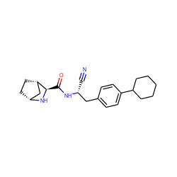 N#C[C@H](Cc1ccc(C2CCCCC2)cc1)NC(=O)[C@H]1N[C@@H]2CC[C@H]1C2 ZINC000221947263