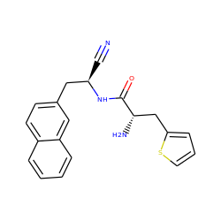 N#C[C@H](Cc1ccc2ccccc2c1)NC(=O)[C@@H](N)Cc1cccs1 ZINC000049089668