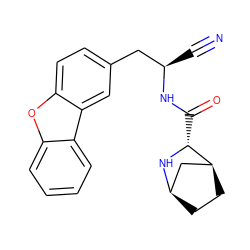 N#C[C@H](Cc1ccc2oc3ccccc3c2c1)NC(=O)[C@H]1N[C@@H]2CC[C@H]1C2 ZINC000219307574