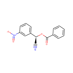 N#C[C@H](OC(=O)c1ccccc1)c1cccc([N+](=O)[O-])c1 ZINC000000129304