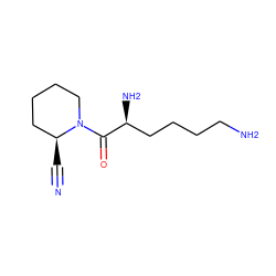 N#C[C@H]1CCCCN1C(=O)[C@@H](N)CCCCN ZINC000013529560