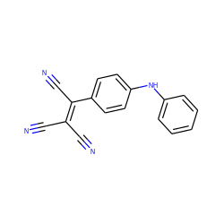 N#CC(C#N)=C(C#N)c1ccc(Nc2ccccc2)cc1 ZINC000000251248