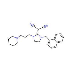 N#CC(C#N)=C1N(CCCN2CCCCC2)CCN1Cc1cccc2ccccc12 ZINC000036289091