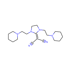 N#CC(C#N)=C1N(CCN2CCCCC2)CCN1CCN1CCCCC1 ZINC000036289092