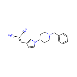 N#CC(C#N)=Cc1ccn(C2CCN(Cc3ccccc3)CC2)c1 ZINC000036216550