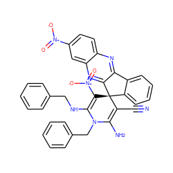 N#CC1=C(N)N(Cc2ccccc2)C(NCc2ccccc2)=C([N+](=O)[O-])[C@@]12c1ccccc1-c1nc3ccc([N+](=O)[O-])cc3nc12 ZINC001772625532