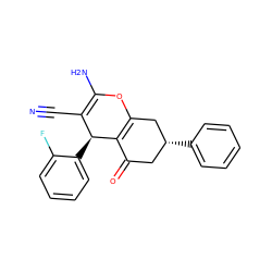 N#CC1=C(N)OC2=C(C(=O)C[C@@H](c3ccccc3)C2)[C@H]1c1ccccc1F ZINC000000706101