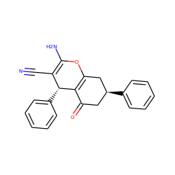 N#CC1=C(N)OC2=C(C(=O)C[C@H](c3ccccc3)C2)[C@@H]1c1ccccc1 ZINC000012321007