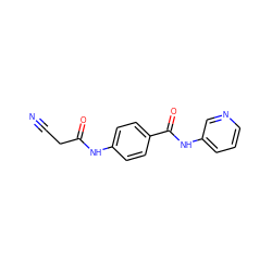 N#CCC(=O)Nc1ccc(C(=O)Nc2cccnc2)cc1 ZINC000012485852