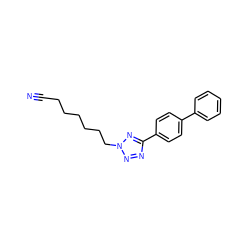 N#CCCCCCCn1nnc(-c2ccc(-c3ccccc3)cc2)n1 ZINC000013744424