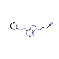 N#CCCCn1cnc2c(NCc3cccc(I)c3)ncnc21 ZINC000012405858