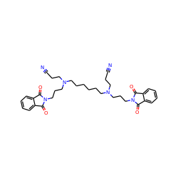 N#CCCN(CCCCCCN(CCC#N)CCCN1C(=O)c2ccccc2C1=O)CCCN1C(=O)c2ccccc2C1=O ZINC000029206082