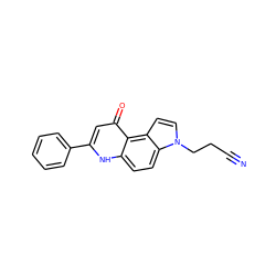 N#CCCn1ccc2c3c(=O)cc(-c4ccccc4)[nH]c3ccc21 ZINC000473117241