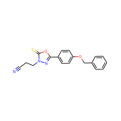 N#CCCn1nc(-c2ccc(OCc3ccccc3)cc2)oc1=S ZINC000003801010