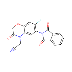 N#CCN1C(=O)COc2cc(F)c(N3C(=O)c4ccccc4C3=O)cc21 ZINC000038278770