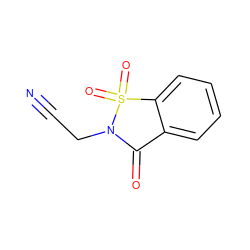 N#CCN1C(=O)c2ccccc2S1(=O)=O ZINC000000050251