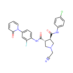 N#CCN1C[C@H](C(=O)Nc2ccc(Cl)cc2)[C@@H](C(=O)Nc2ccc(-n3ccccc3=O)cc2F)C1 ZINC000058582649