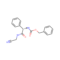 N#CCNC(=O)[C@@H](NC(=O)OCc1ccccc1)c1ccccc1 ZINC000013676300