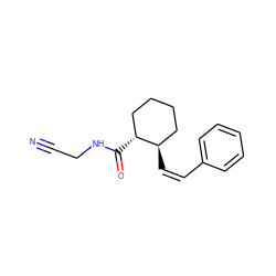 N#CCNC(=O)[C@@H]1CCCC[C@H]1/C=C\c1ccccc1 ZINC000028567919