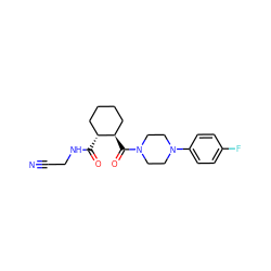 N#CCNC(=O)[C@@H]1CCCC[C@H]1C(=O)N1CCN(c2ccc(F)cc2)CC1 ZINC000095553052