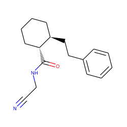N#CCNC(=O)[C@@H]1CCCC[C@H]1CCc1ccccc1 ZINC000028566947