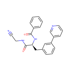 N#CCNC(=O)[C@H](Cc1cccc(-c2cccnc2)c1)NC(=O)c1ccccc1 ZINC000043019643