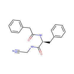 N#CCNC(=O)[C@H](Cc1ccccc1)NC(=O)Cc1ccccc1 ZINC000013470902