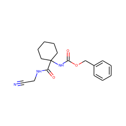 N#CCNC(=O)C1(NC(=O)OCc2ccccc2)CCCCC1 ZINC000013676305