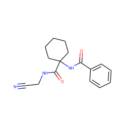 N#CCNC(=O)C1(NC(=O)c2ccccc2)CCCCC1 ZINC000028568992