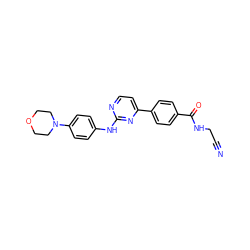 N#CCNC(=O)c1ccc(-c2ccnc(Nc3ccc(N4CCOCC4)cc3)n2)cc1 ZINC000043199890