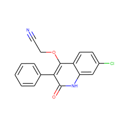 N#CCOc1c(-c2ccccc2)c(=O)[nH]c2cc(Cl)ccc12 ZINC000013761241