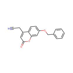 N#CCc1cc(=O)oc2cc(OCc3ccccc3)ccc12 ZINC000045286975