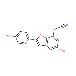 N#CCc1cc(O)cc2cc(-c3ccc(O)cc3)oc12 ZINC000016051648