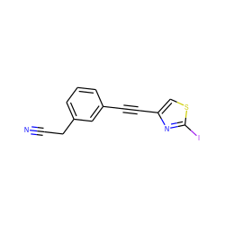 N#CCc1cccc(C#Cc2csc(I)n2)c1 ZINC000066066181