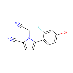 N#CCn1c(C#N)ccc1-c1ccc(O)cc1F ZINC001772620380