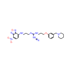 N#CN/C(=N\CCCNc1ccc([N+](=O)[O-])c2nonc12)NCCCOc1cccc(CN2CCCCC2)c1 ZINC000029416756