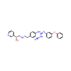 N#CN/C(=N\c1cccc(Oc2ccccc2)c1)Nc1ccc(CCNC[C@H](O)c2cccnc2)cc1 ZINC000027212873