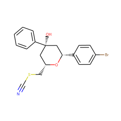 N#CSC[C@@H]1C[C@@](O)(c2ccccc2)C[C@H](c2ccc(Br)cc2)O1 ZINC000049112390